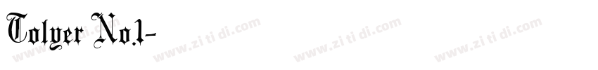 Tolyer No.1字体转换